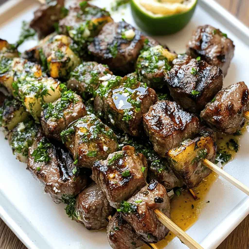 Looking for a delicious dinner idea? These Steak Kabobs with Garlic Butter are both juicy and flavorful, perfect for grilling season! Tender pieces of steak are combined with colorful veggies and brushed with a rich garlic butter sauce that takes it over the top. Save this recipe for your next BBQ or family gathering—you won’t want to miss out!