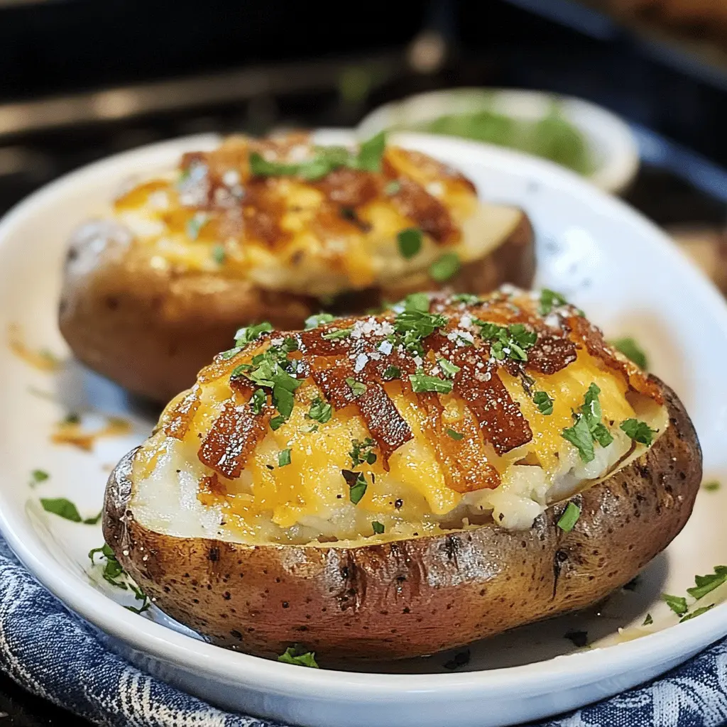 Transform your ordinary baked potatoes into the best steakhouse-style treats at home! These fluffy potatoes are perfectly seasoned and roasted to achieve that irresistible crispy skin. Ideal as a side for steak night or any grilled favorites, this recipe will make your meals unforgettable. Don't forget to save this recipe for your next dinner party!