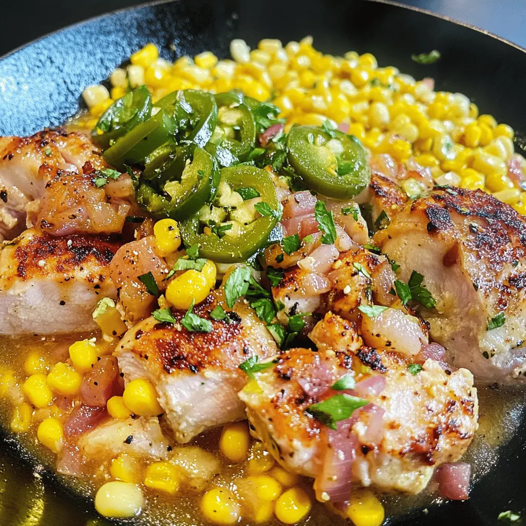 Spice up your dinner with this easy Blackstone Jalapeno Lime Chicken and Corn! Featuring tender chicken marinated in zesty lime and fresh jalapenos, paired with sweet corn, this dish brings bold flavors to your table. Perfect for family gatherings or a casual weeknight meal, save this recipe for a tasty, mouthwatering feast!