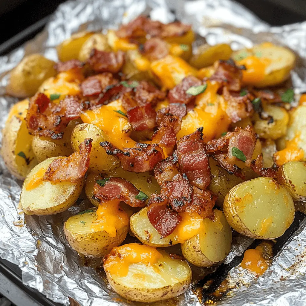 These Cheddar Bacon BBQ Grilled Potatoes are a must-try for your next cookout! Loaded with gooey cheese, crispy bacon, and smoky BBQ flavor, they're the perfect side dish for all your summer gatherings. Easy to make and always a hit, you'll want to save this recipe for your next barbecue, picnic, or family dinner. Get ready to enjoy wholesome goodness in every bite!
