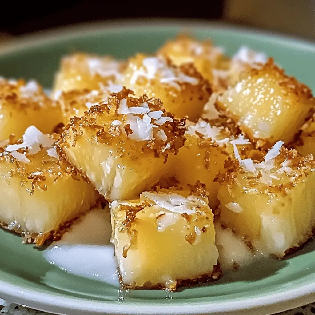 Get ready for a tropical treat! These Coconut Pineapple Bites are a delicious blend of sweet pineapple and creamy coconut, perfect for parties or snack time. With just a few ingredients, you can create these delightful bites that are sure to impress. Don’t forget to save this recipe for your next gathering or as a fun dessert at home!
