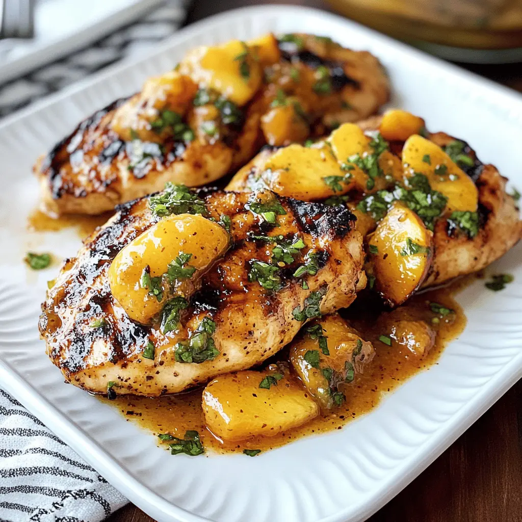 Fire up the grill for a flavor-packed meal! This Grilled Chicken with Peach Chipotle Sauce combines smoky heat and sweet peach goodness, creating a dish that’s perfect for summer barbecues or weeknight dinners. Juicy chicken, complemented by the tangy sauce, will surely impress your family and friends. Save this recipe to elevate your grilling game!