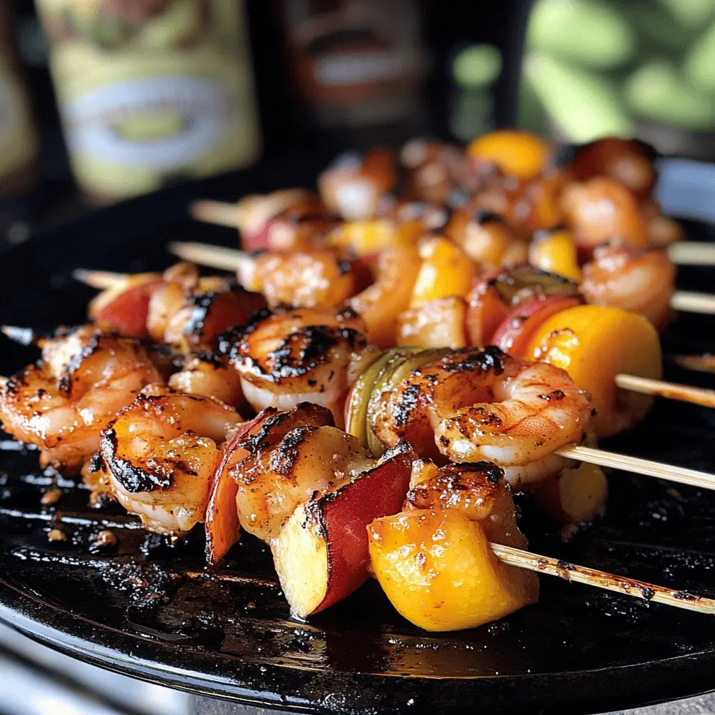 Fire up the grill for these delightful Grilled Shrimp and Peach Kabobs! Perfectly marinated shrimp paired with juicy, sweet peaches make for a mouthwatering summer dish. These kabobs are not just delicious but also quick to prepare—ideal for weeknight dinners or BBQs. Save this recipe and impress your guests at your next gathering!