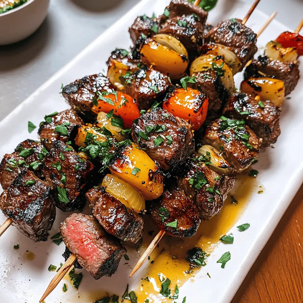 Sizzle up your summer gatherings with these delicious Grilled Steak Kabobs! Perfectly marinated steak, colorful veggies, and a burst of flavor in every bite make these skewer delights a must-try. Whether it's a backyard BBQ or a quick weeknight dinner, save this recipe for easy grilling any time!