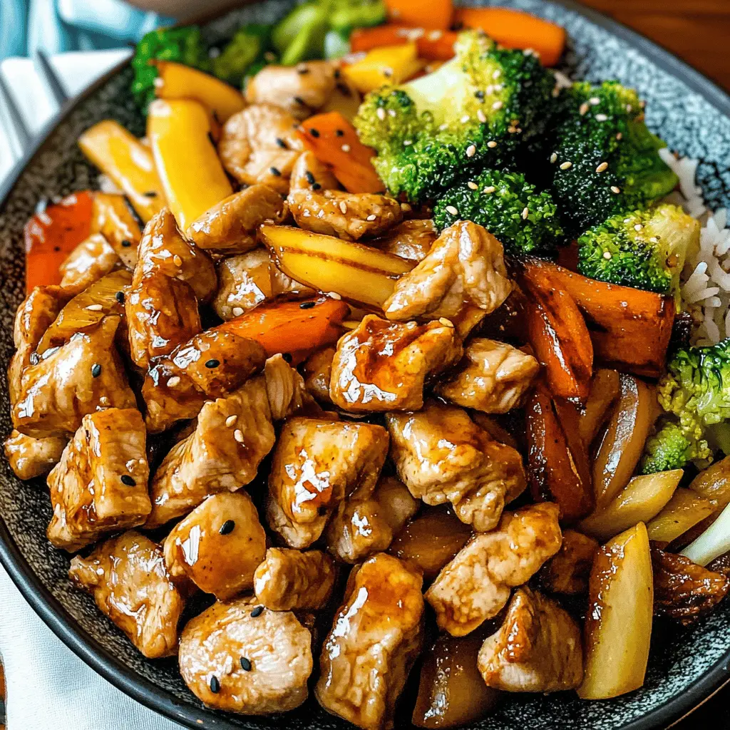 Tasty Hibachi Chicken and Vegetables bring the flavors of your favorite Japanese steakhouse right to your kitchen! Juicy chicken breast, vibrant veggies, and a special sauce create a delicious meal that's quick and easy. Perfect for busy weeknights or weekend gatherings. Save this recipe to impress your friends and family with a delightful hibachi night at home!