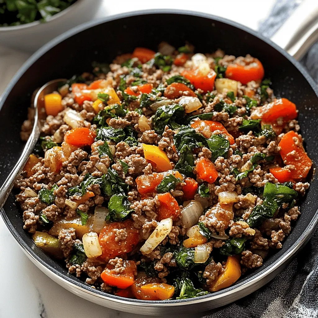 Whip up this quick and flavorful Mediterranean Ground Beef Stir Fry, packed with fresh veggies and zesty spices! Featuring ground beef, bell peppers, and olives, this dish is perfect for a weeknight dinner that everyone will love. Save this recipe for a tasty and wholesome meal any night of the week!