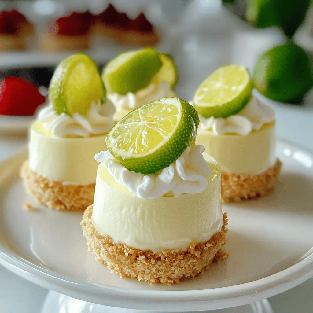 Enjoy the refreshing taste of these no-bake mini key lime pies, perfect for easy summer gatherings! With a zesty lime filling and a crunchy graham cracker crust, these delightful bites are sure to impress. Save this recipe to bring a tropical twist to your next party or cozy night in!
