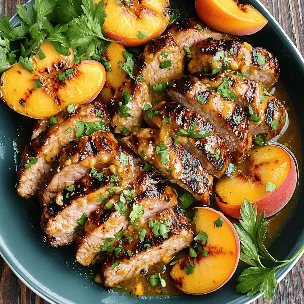 Succulent grilled pork tenderloin paired with sweet peaches makes the perfect summer meal! This recipe brings together juicy fruit and savory meat for a delightful flavor combination that’s sure to impress at any cookout or family dinner. Save this easy dish for your next gathering and enjoy the taste of summer on your plate!