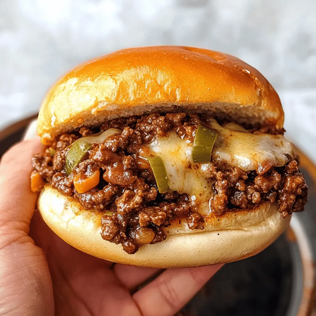 Get ready for a fun twist on a classic favorite! These Philly Cheesesteak Sloppy Joes bring together tender beef, melted provolone cheese, and delicious peppers on a soft bun. Perfect for game night or a family dinner, this easy recipe will have everyone coming back for more. Save this pin to make these mouthwatering sandwiches your next go-to meal!