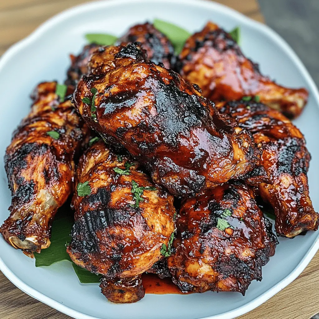 Get ready for a flavor explosion with this Sticky Spicy BBQ Chicken! With a perfect blend of sweet and spicy flavors, this recipe features tender chicken coated in a mouth-watering homemade BBQ sauce. Ideal for family dinners or weekend cookouts, it's a sure crowd-pleaser. Save this recipe now for your next BBQ cookout!