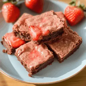 Indulge your sweet tooth with these delicious Strawberry Brownies! This easy recipe combines rich, fudgy brownies with juicy strawberries for the perfect treat. Ideal for parties, picnics, or just a cozy night in, these brownies elevate any occasion. Save this recipe now and impress your friends and family with this delightful dessert!