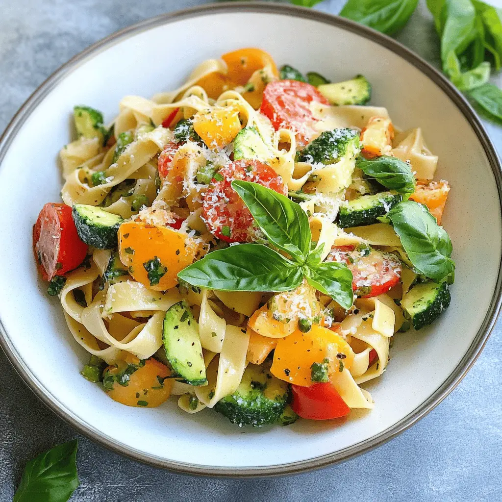 Brighten your summer with this easy Pasta Primavera, featuring crisp seasonal vegetables tossed in a light and tangy dressing. Perfect for a quick weeknight dinner or a gathering with friends! This dish bursts with fresh flavors from cherry tomatoes, zucchini, and bell peppers. Save this recipe to create a delightful, healthy meal any day of the week!