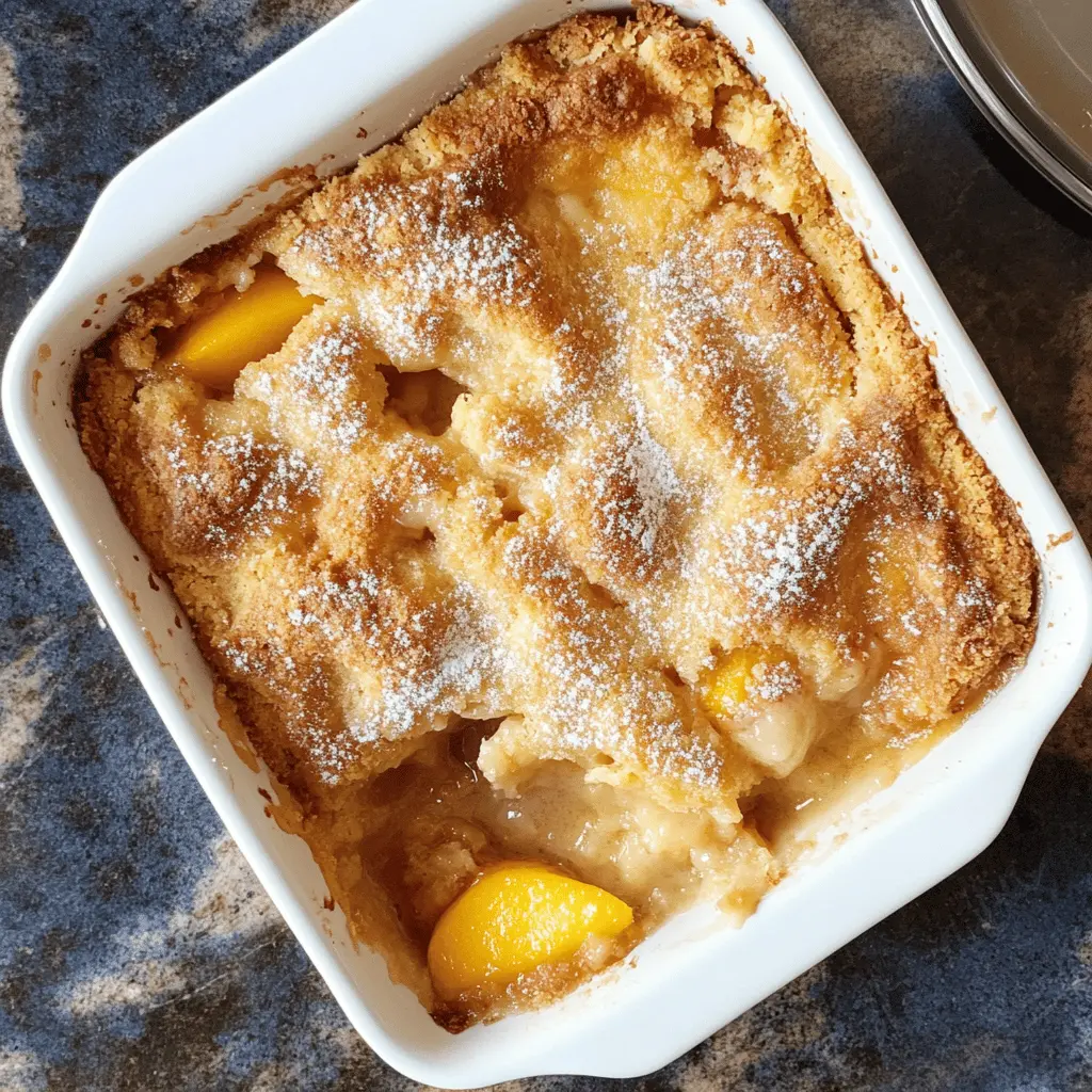 This peach cobbler will remind you of summer picnics and family gatherings with its sweet, juicy peaches and buttery, flaky topping. Perfectly baked, it's a comforting dessert that pairs beautifully with vanilla ice cream. Save this recipe to wow your guests at your next barbecue or enjoy it on a cozy night in!
