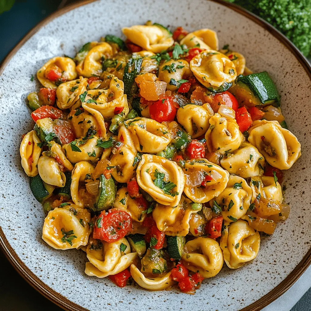 Looking for a deliciously colorful dish? This Tortellini with Sautéed Vegetables combines tender pasta with a vibrant mix of veggies for a wholesome meal. Tossed in olive oil and fresh herbs, it's perfect for a quick weeknight dinner or a leisurely weekend treat. Save this recipe for your next family gathering or pasta night!