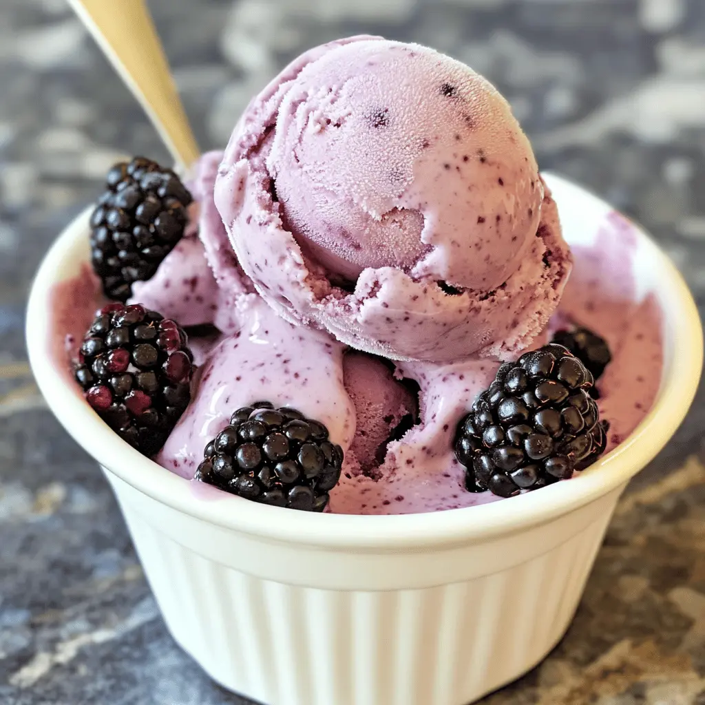 Easy Homemade Blackberry Ice Cream Recipe