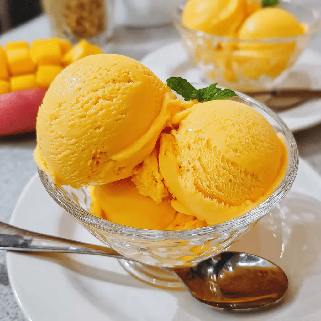Easy Homemade Mango Gelato Recipe
