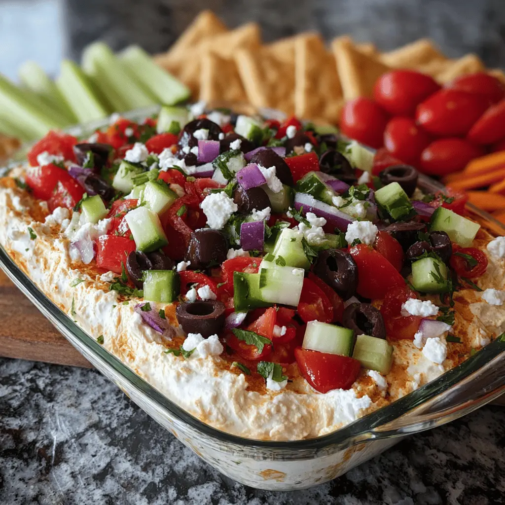 Easy 7 Layer Greek Dip Recipe