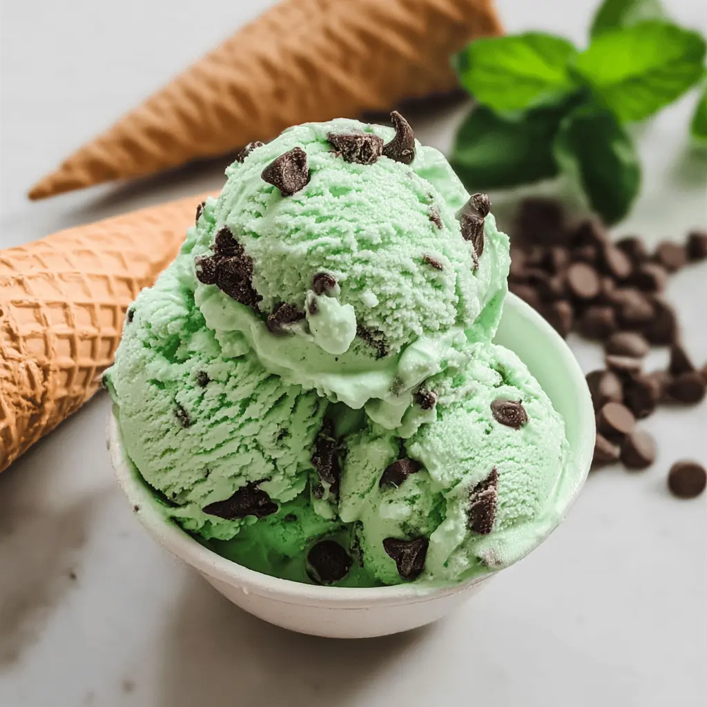 Easy Homemade Mint Chocolate Chip Ice Cream Recipe