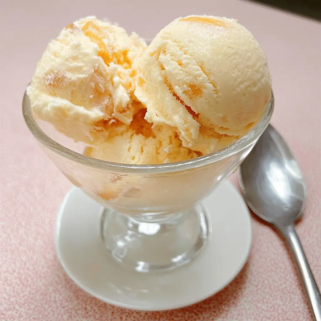 Easy Fresh Georgia Peach Ice Cream Recipe