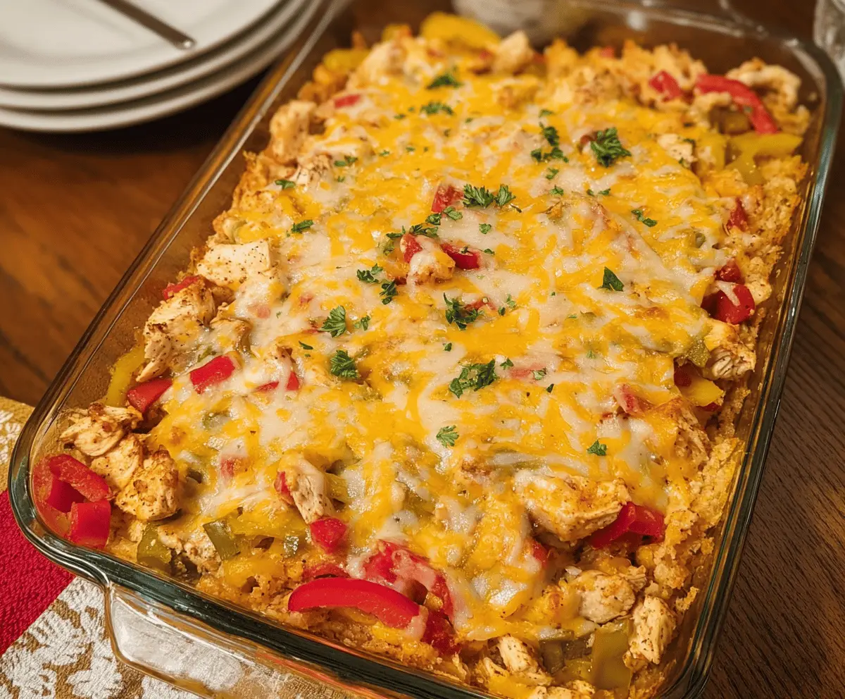 Easy Chicken Fajita Casserole Recipe