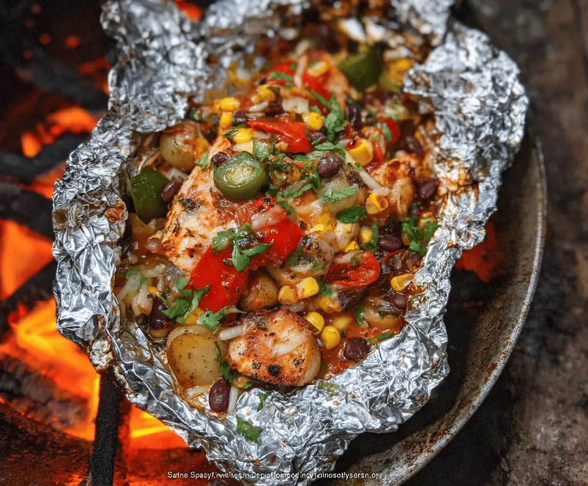 Easy Santa Fe Chicken Foil Packets Recipe