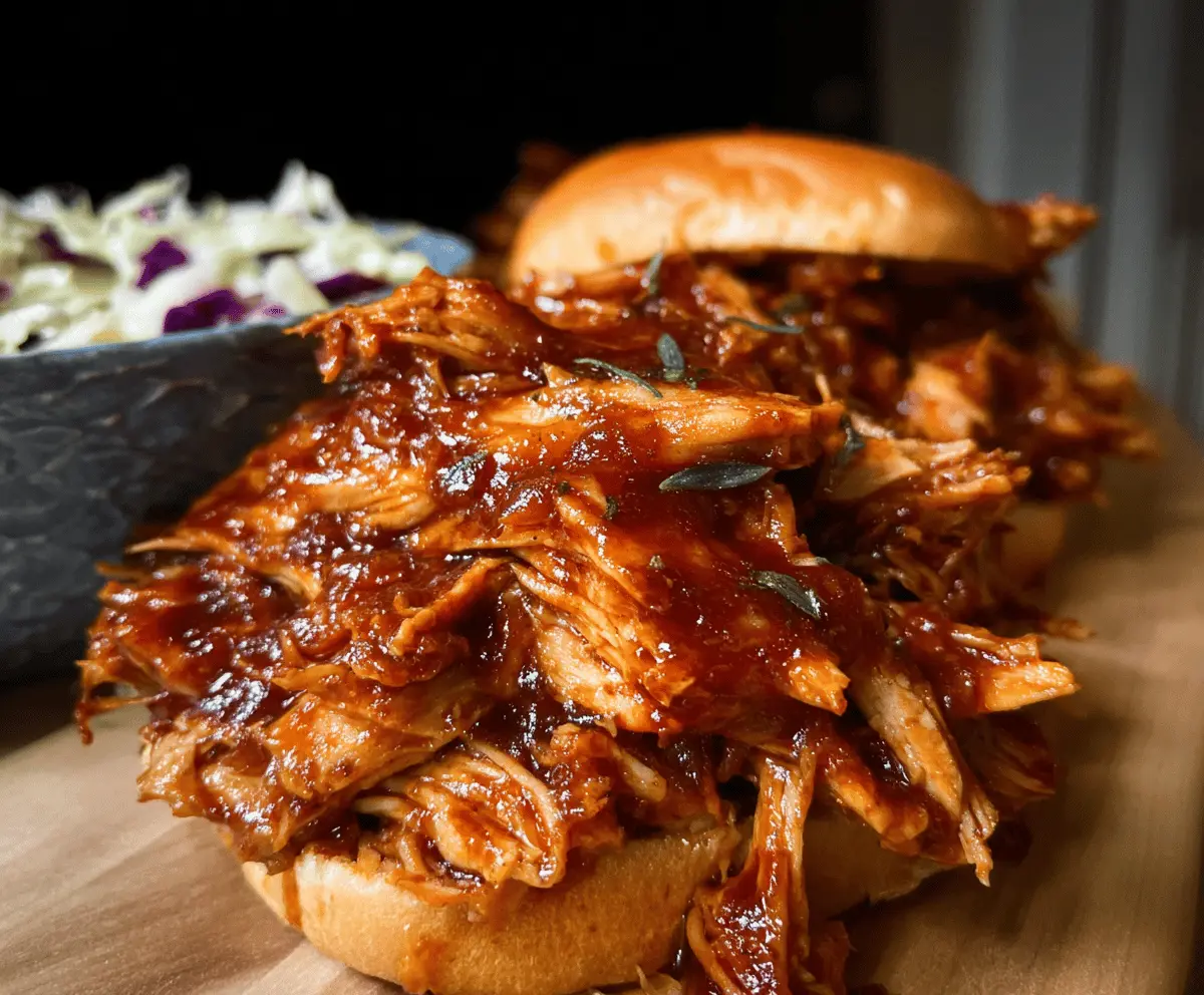 Easy Crockpot BBQ Pulled Chicken Recipe