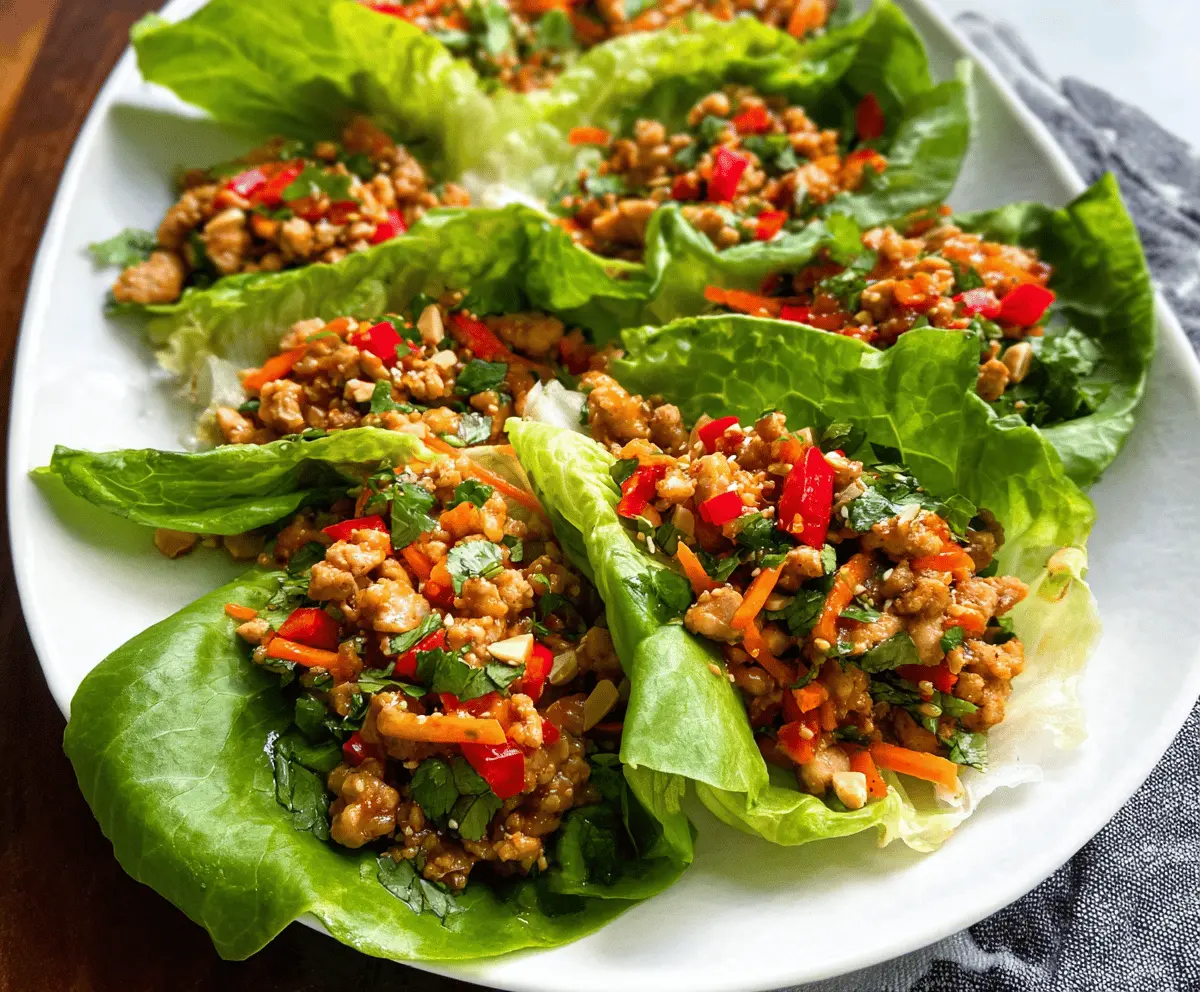Easy Thai Chicken Lettuce Wraps Recipe