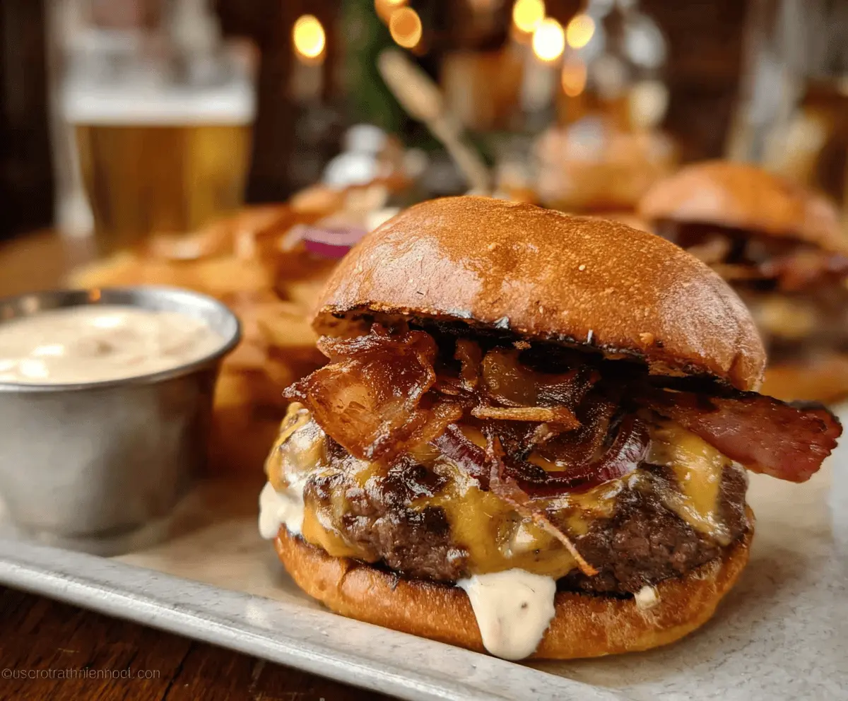 Easy Irish Pub Burger Recipe with Cheesy Flavor