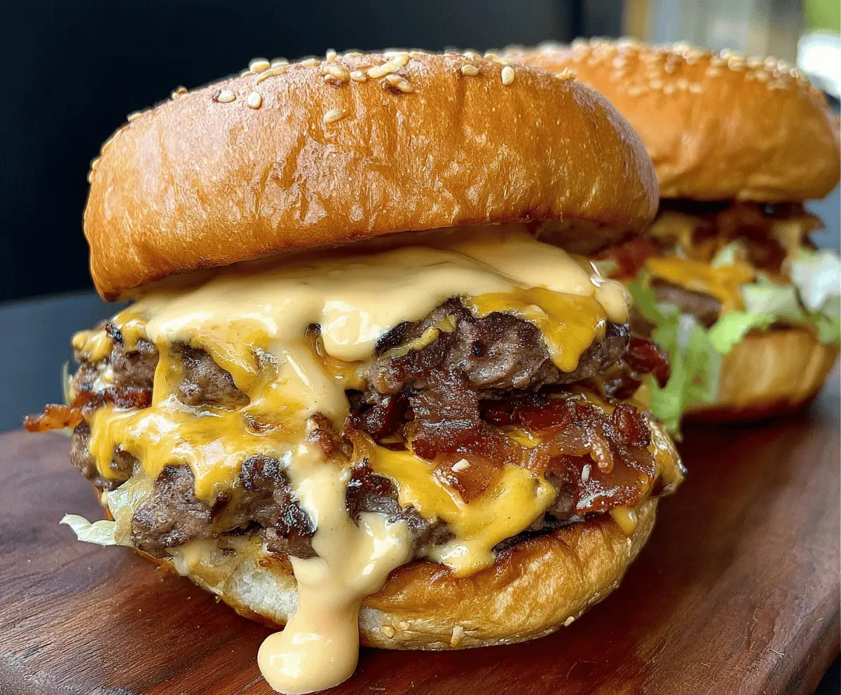 Easy Smash Burgers with Creamy Baconnaise Sauce
