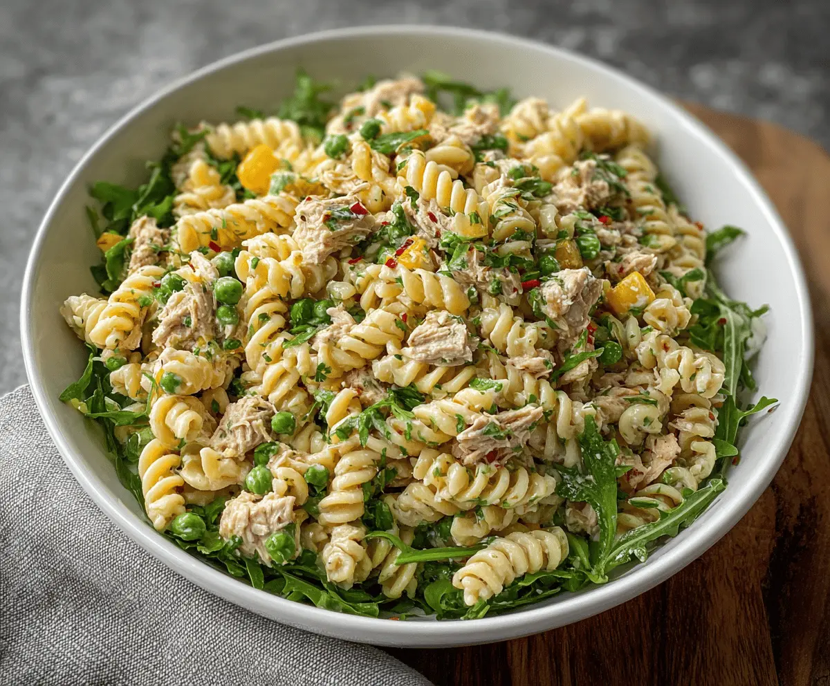 Easy High Protein Tuna Pasta Salad Recipe