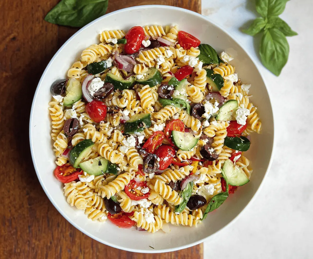 Easy Refreshing Mediterranean Pasta Salad Recipe