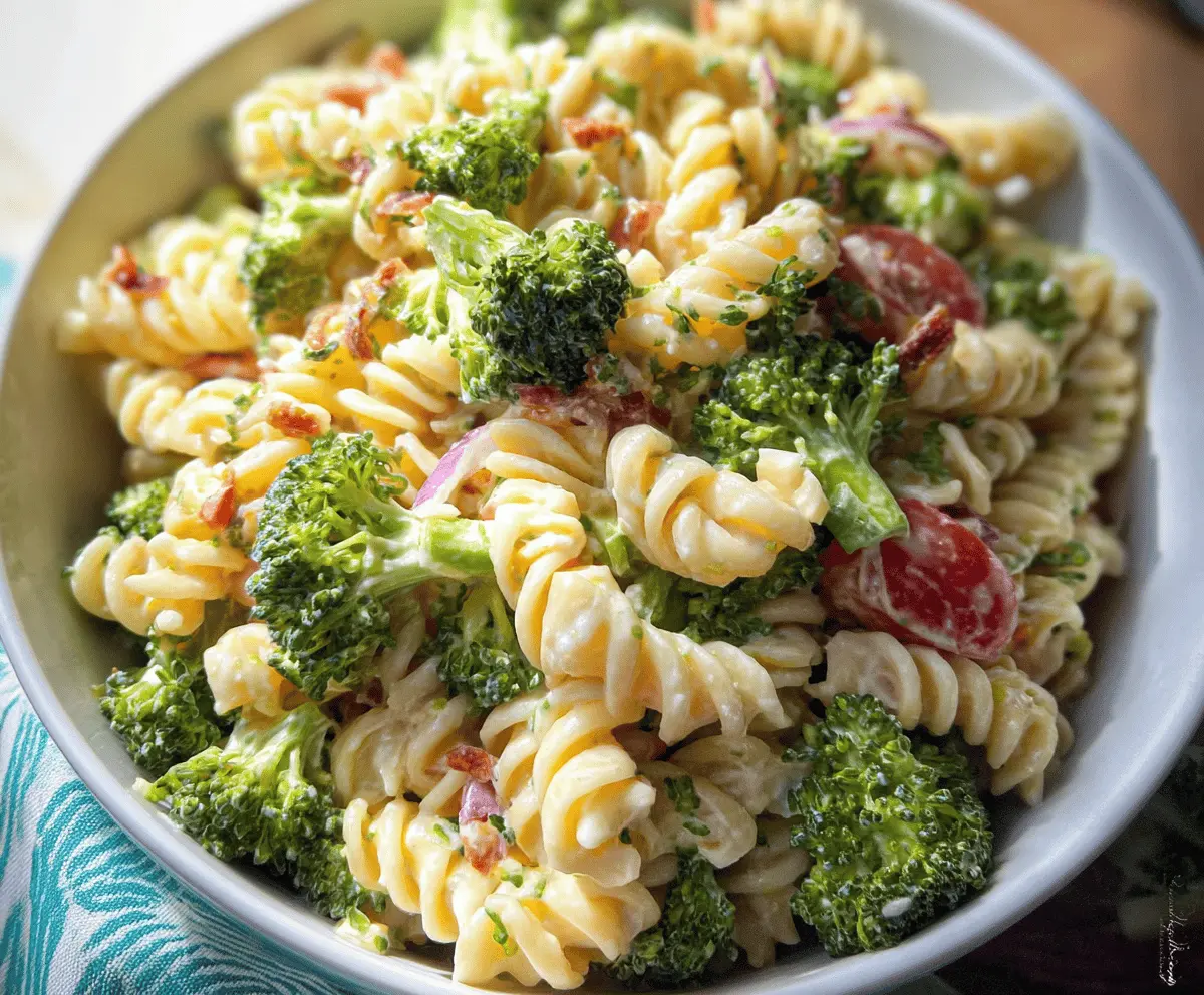 Easy Healthy Broccoli Pasta Salad Recipe