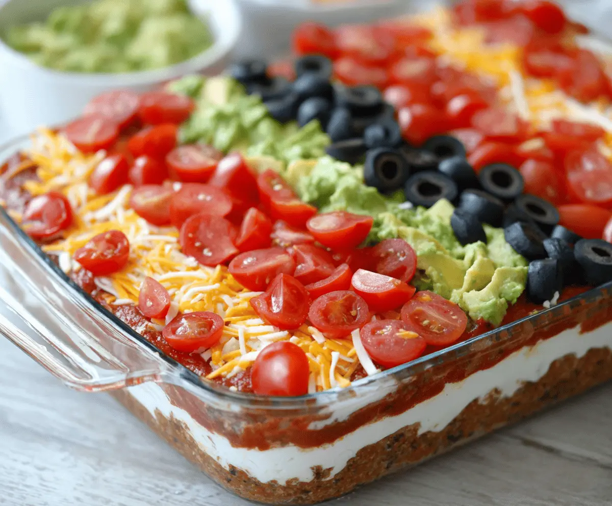 Easy American Flag Layered Taco Dip Recipe