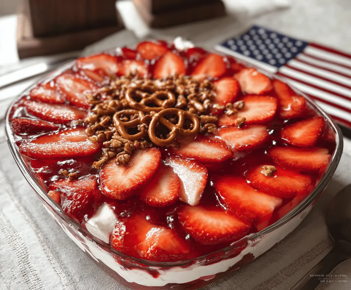 Easy Strawberry Pretzel Jello Salad Recipe