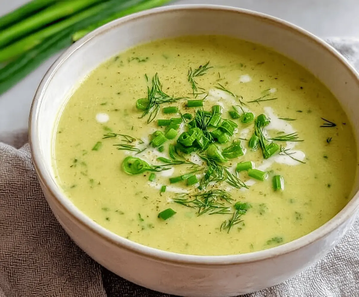 Easy Creamy Potato Garlic Scape Soup Recipe
