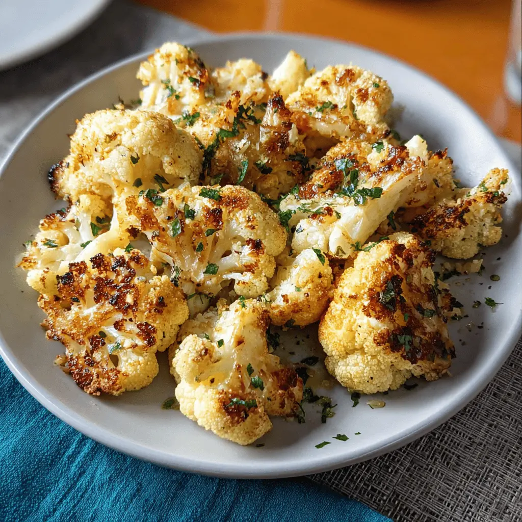 Easy Garlic Butter Roasted Cauliflower Recipe