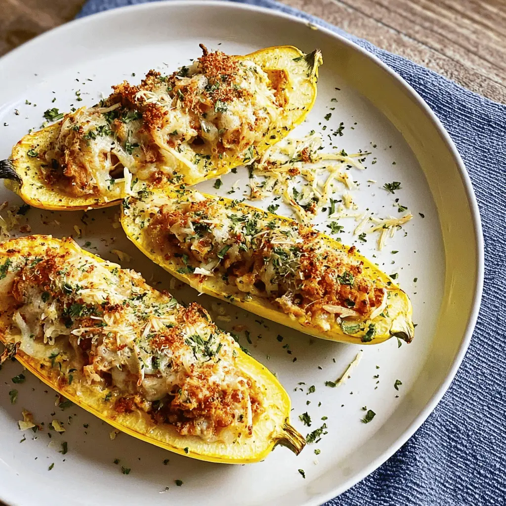 Easy Cheesy Stuffed Yellow Squash Recipe