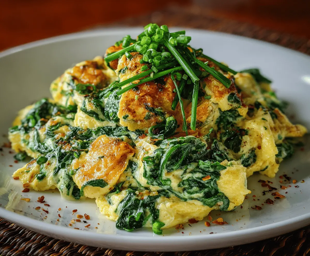 Scrambled Eggs with Spinach