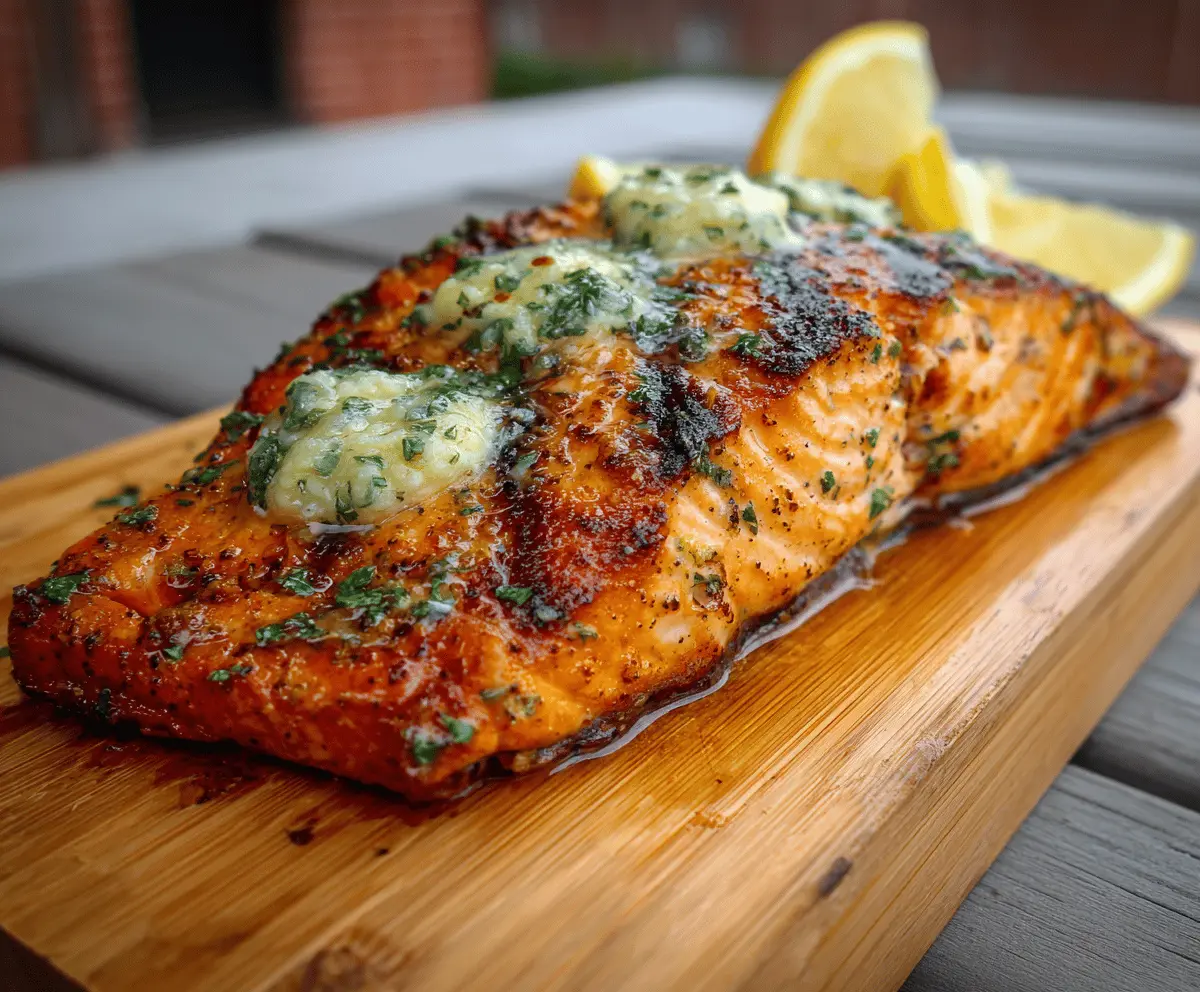 Grilled Salmon with Lemon Butter