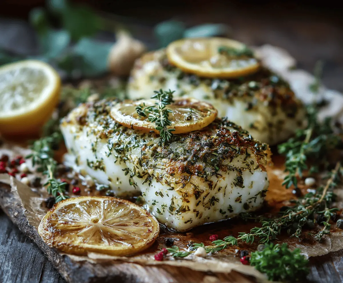Baked Cod with Herbs