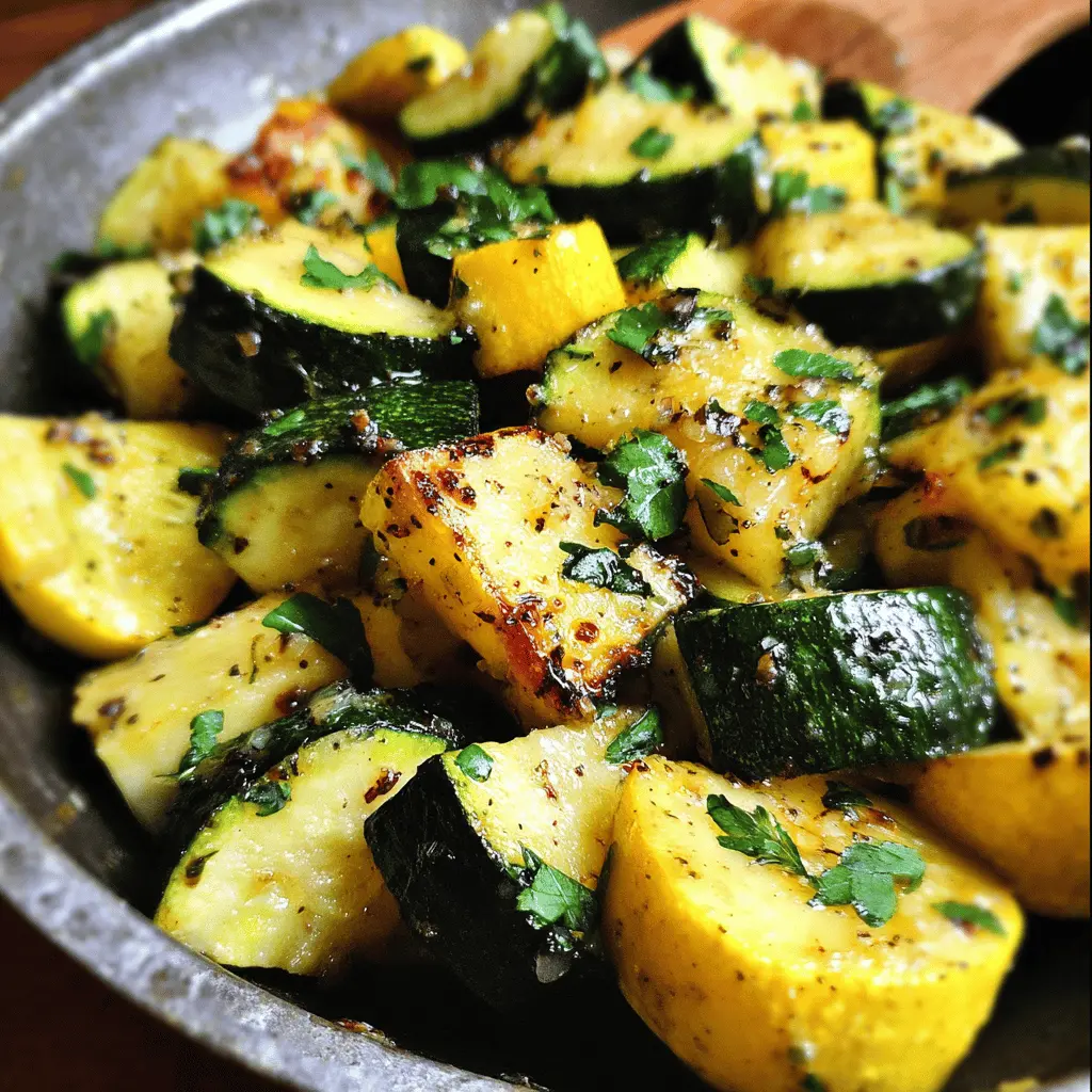 Easy Low Carb Garlic Butter Zucchini and Squash Recipe