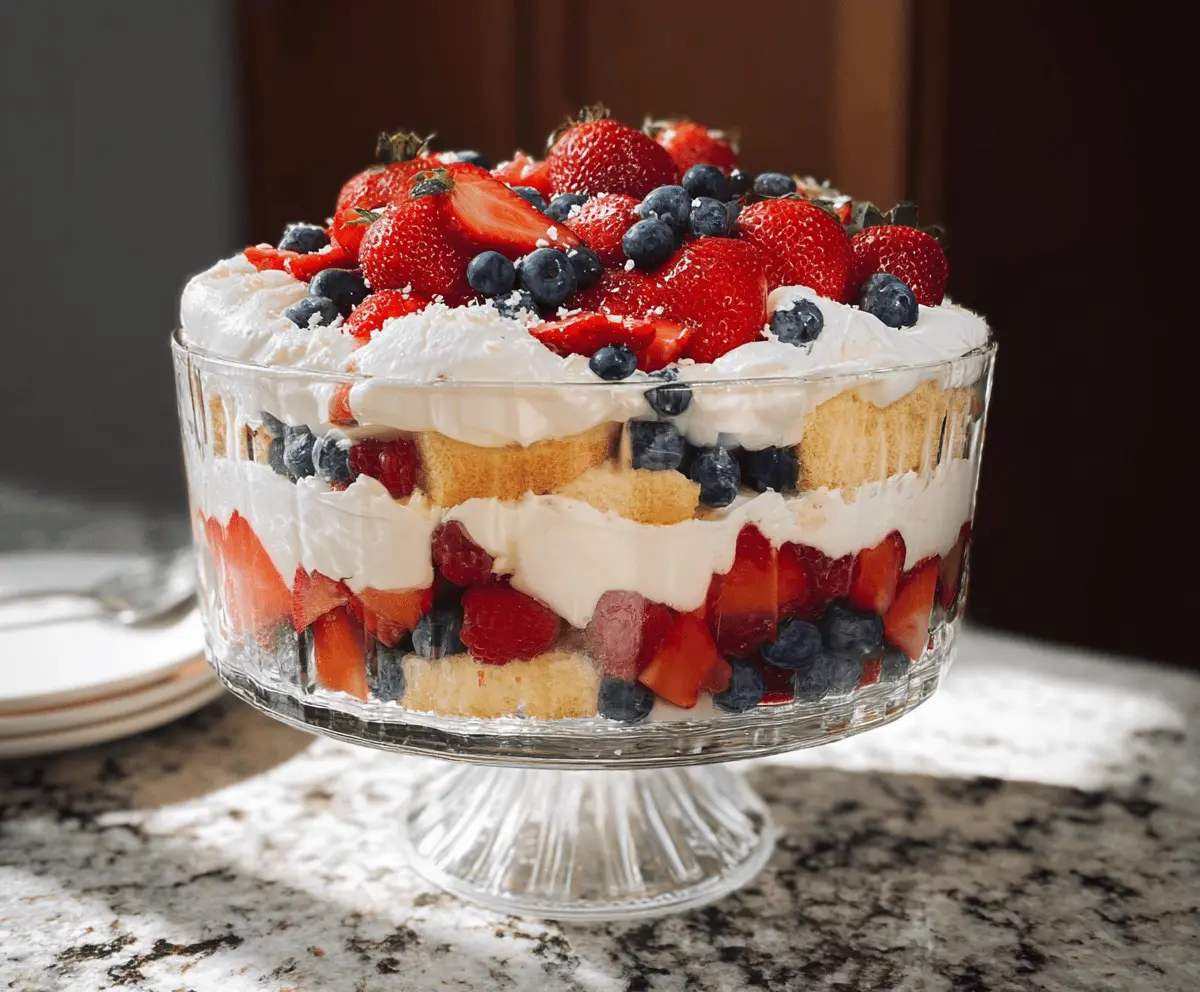 Easy 4th of July Trifle Dessert Recipe