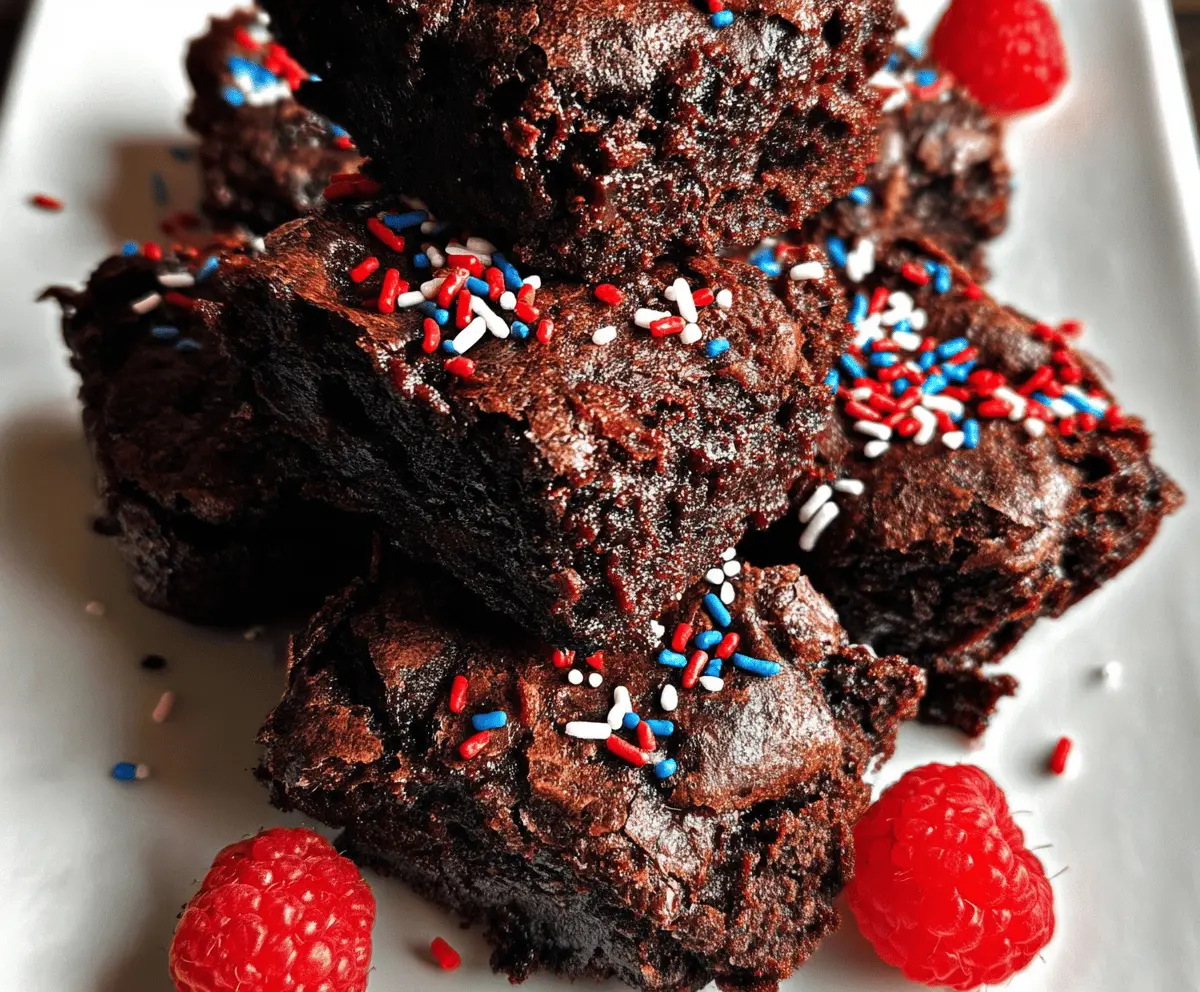 Easy Patriotic 4th of July Brownies