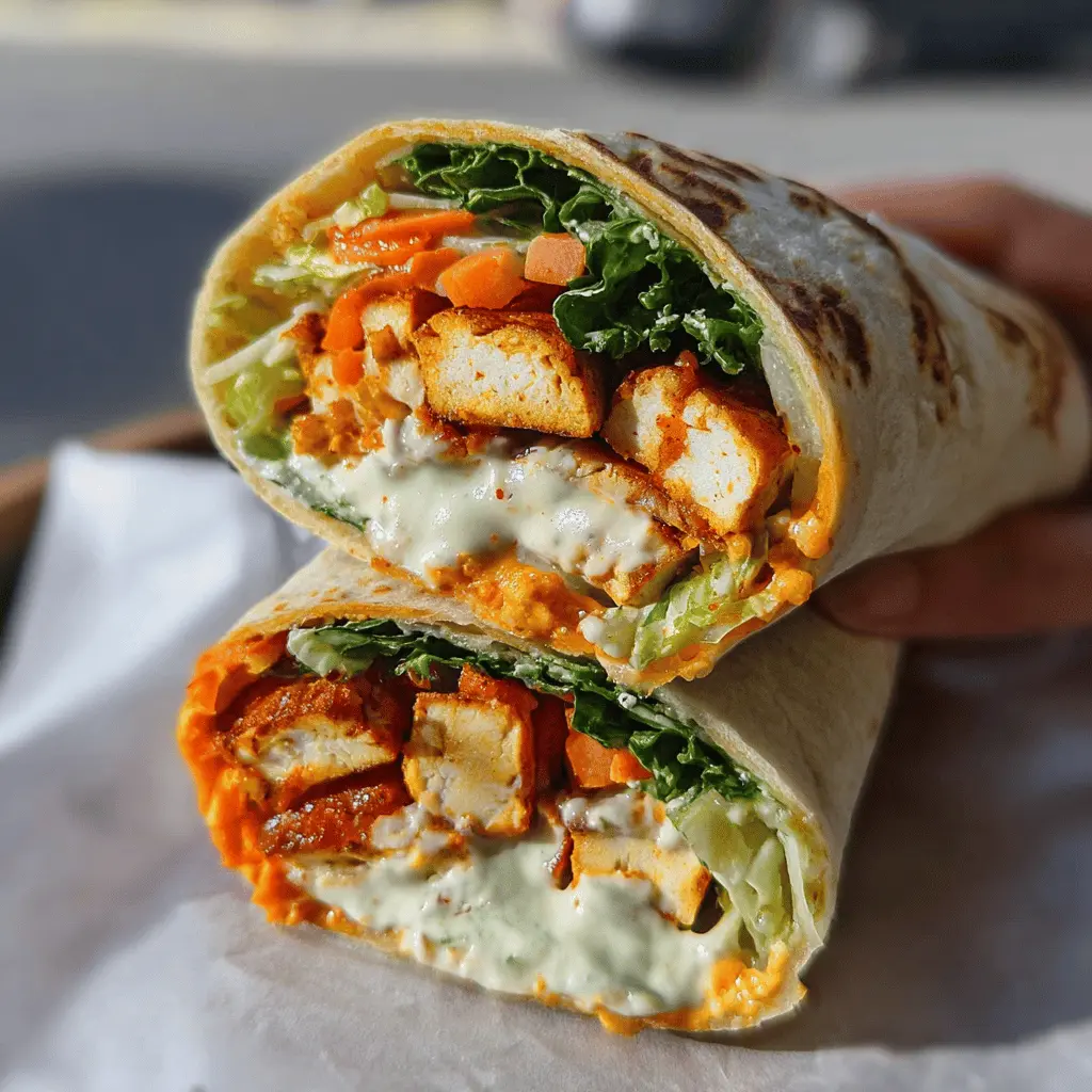 Easy Spicy Buffalo Tofu Wrap Recipe