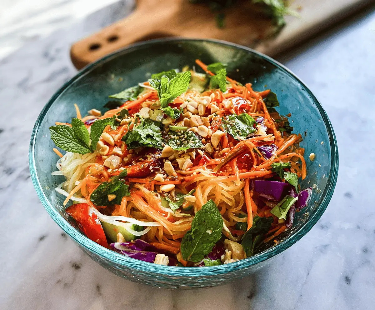 Fresh Spring Roll Salad with Spicy Ginger Dressing