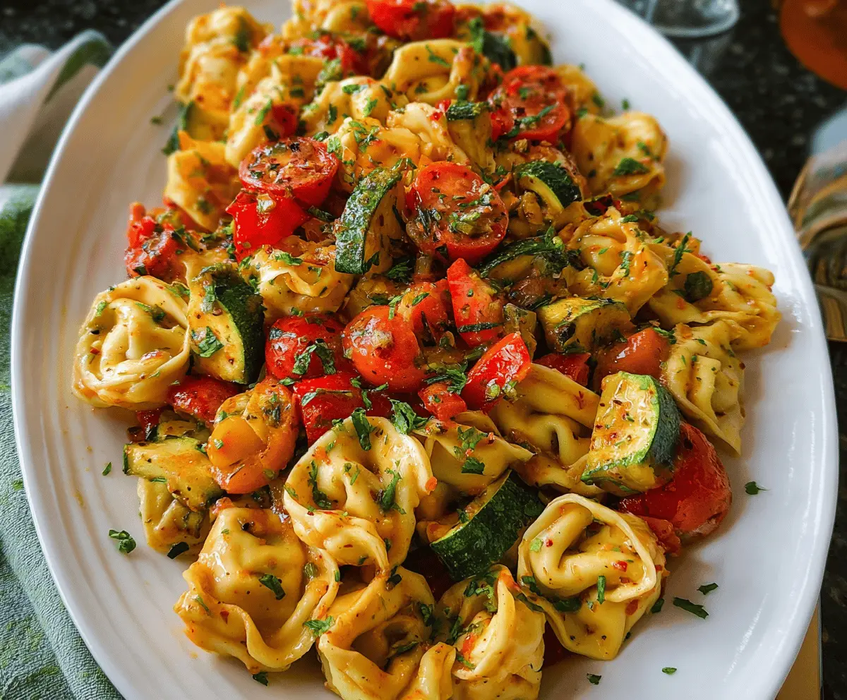 Easy Tortellini With Sautéed Vegetables Recipe