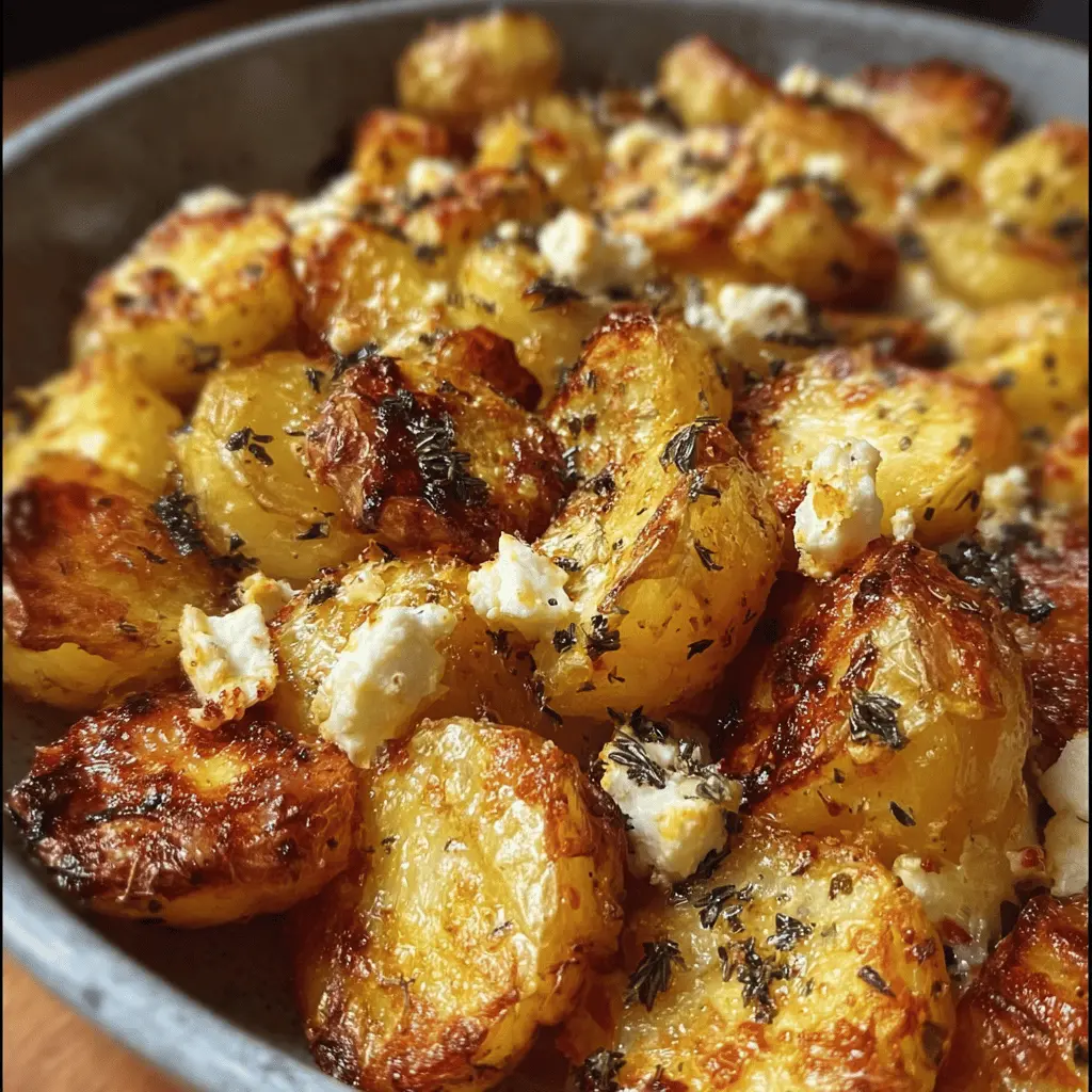 Easy Cheesy Baked Feta Potatoes Recipe