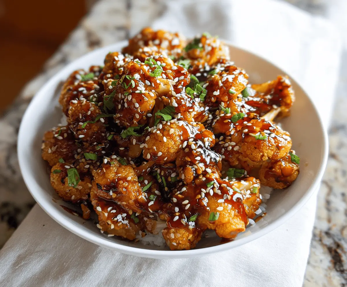 Easy Sticky Sesame Cauliflower Recipe