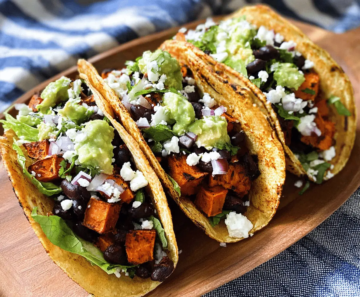 Healthy Black Bean Sweet Potato Tacos Recipe