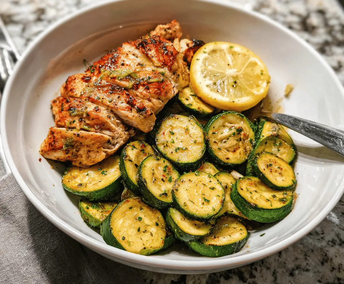Easy Asado Chicken with Lemon Zucchini Sauté
